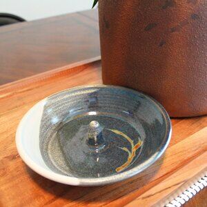 studio pottery baked apple dish